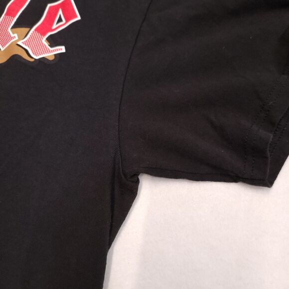 Hustle OG Crew Neck Casual Graphic Short Sleeve T-Shirt Mens Size L Black Red - Picture 4 of 9